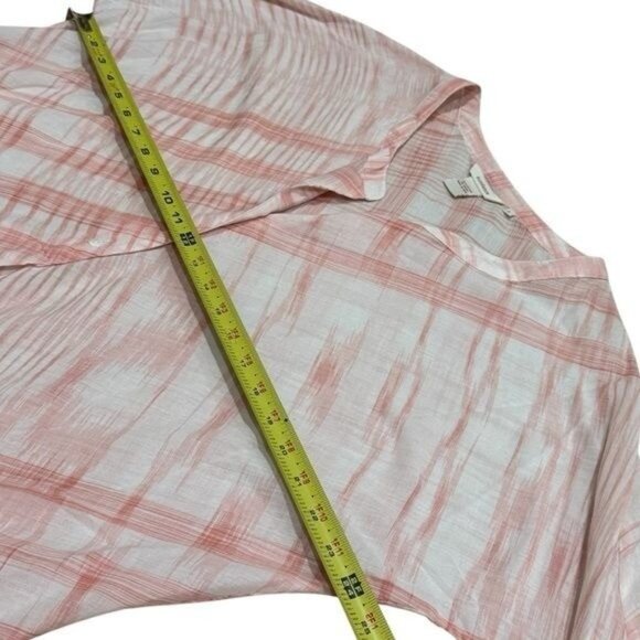 Sundance Plaid Three Quarter Sleeve Tunic Blouse Peasant Cottagecore Boho L - Picture 9 of 10